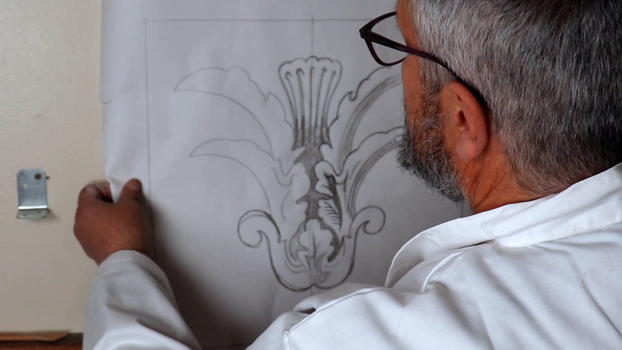 Acanthus Vase Sgraffito Demo 2 of 3 020922 2022 Fresco TV raw