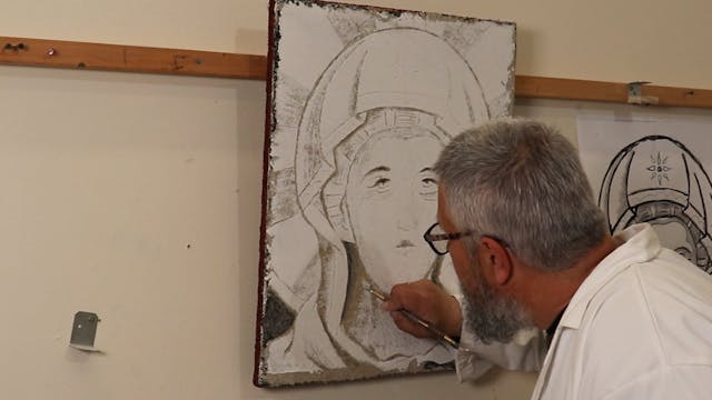 Study of Panagia of the Missionary Ho...
