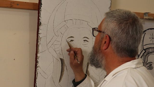 Study of Panagia of the Missionary Ho...