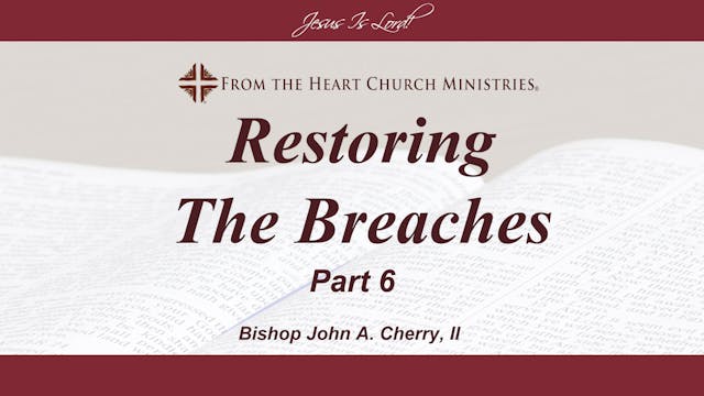 Restoring the Breaches - Part 6
