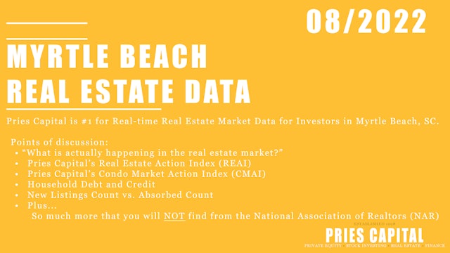 Myrtle Beach Real Estate Data for August 2022