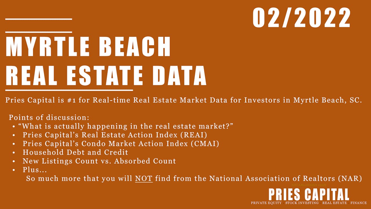 Myrtle Beach Real Estate Data for February 2022 Real Estate Data