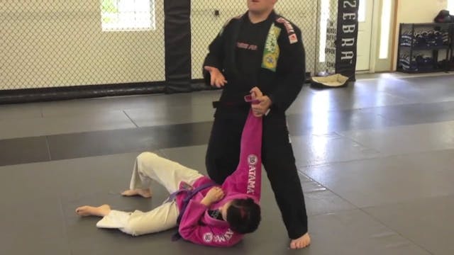 Standing Choke Defense- Turning Trip