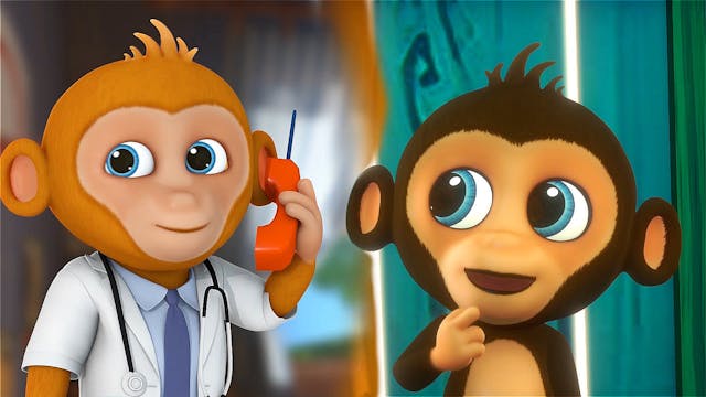 5 Little Monkeys 3D version