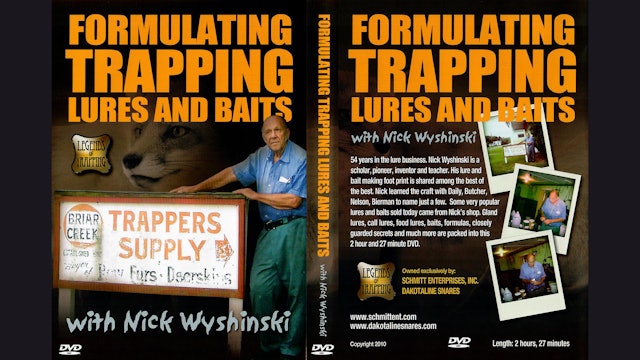 Formulating Trapping Lures & Baits With Nick Wyshinski