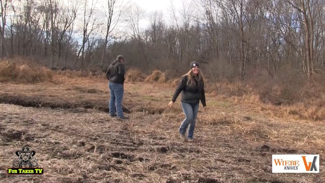 Laura Gidney catches a large NY Bobcat