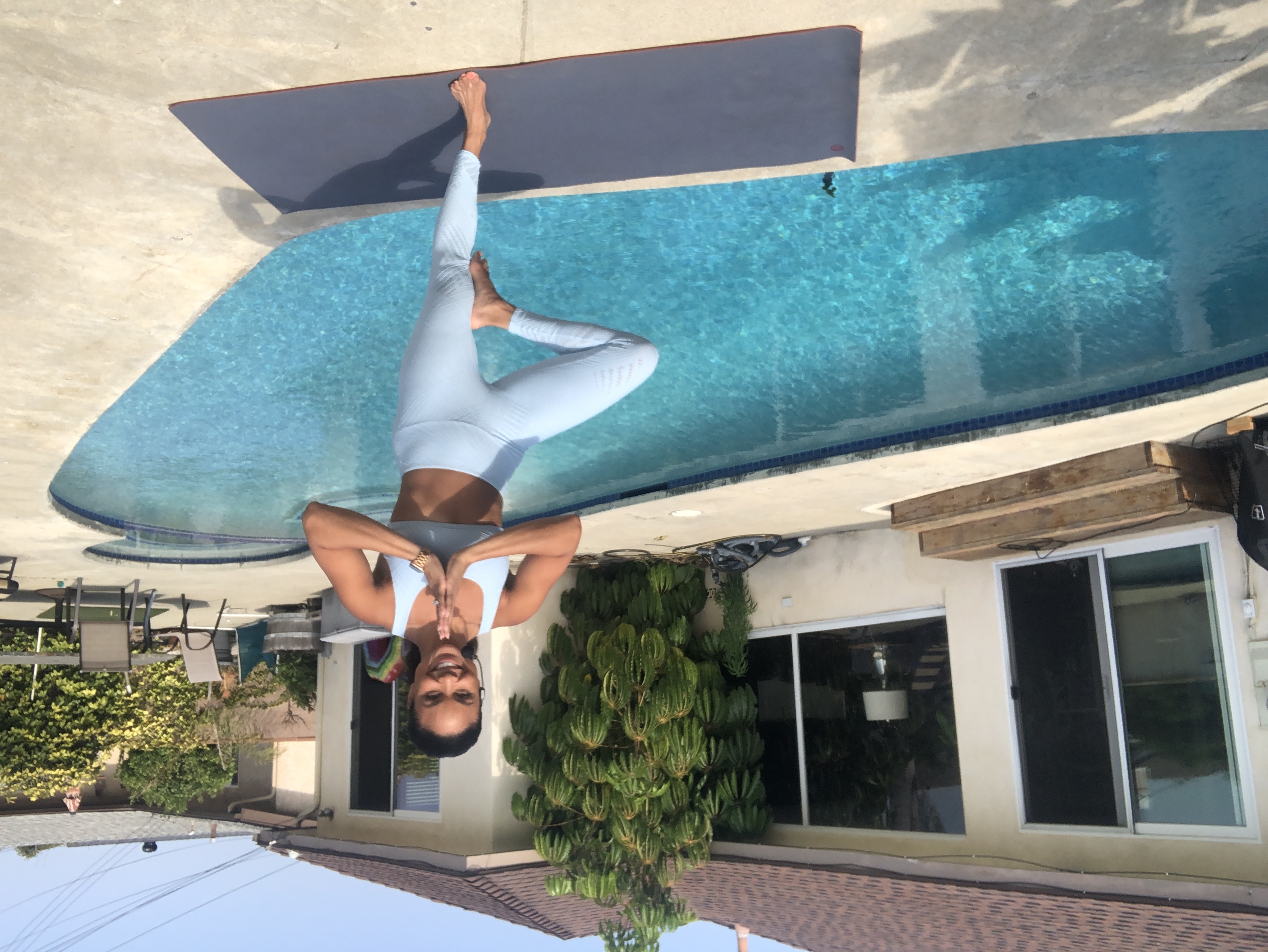 11 Min Poolside Yoga Flow with @ChevyLaurent