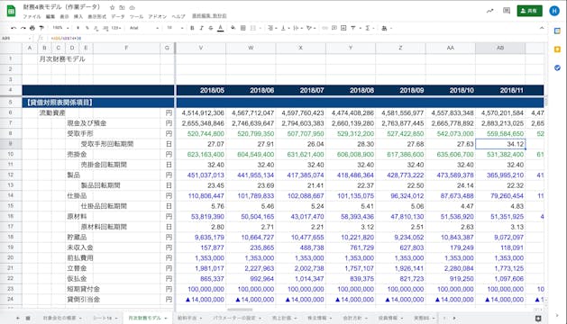 G2_026_月次財務モデル　流動資産