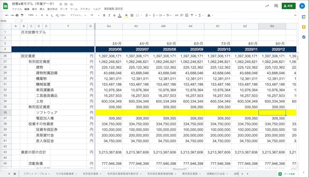 G2_031_月次財務モデル　有形固定資産