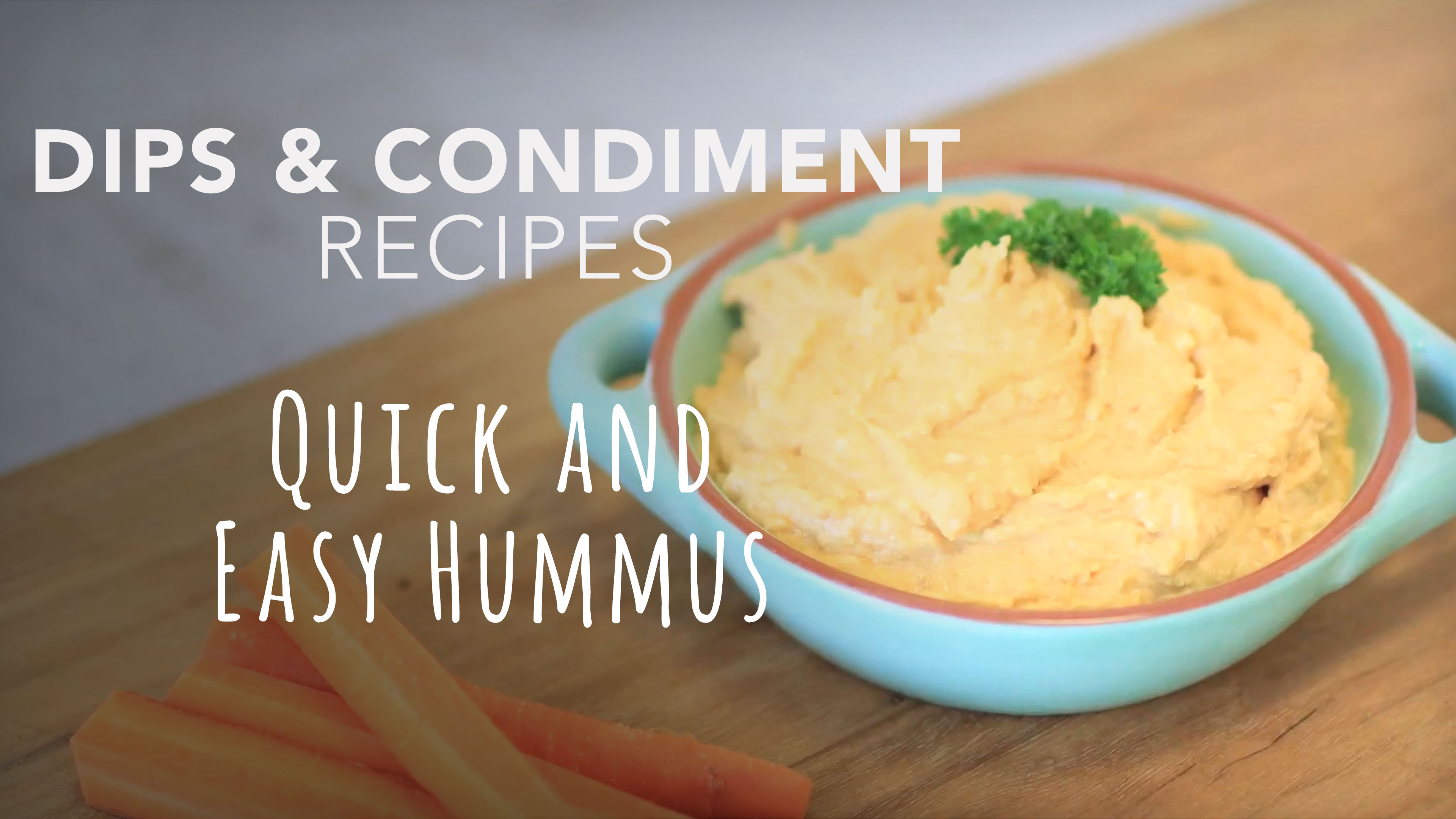 Food Matters Dips & Condiment Recipes: Quick and Easy Hummus