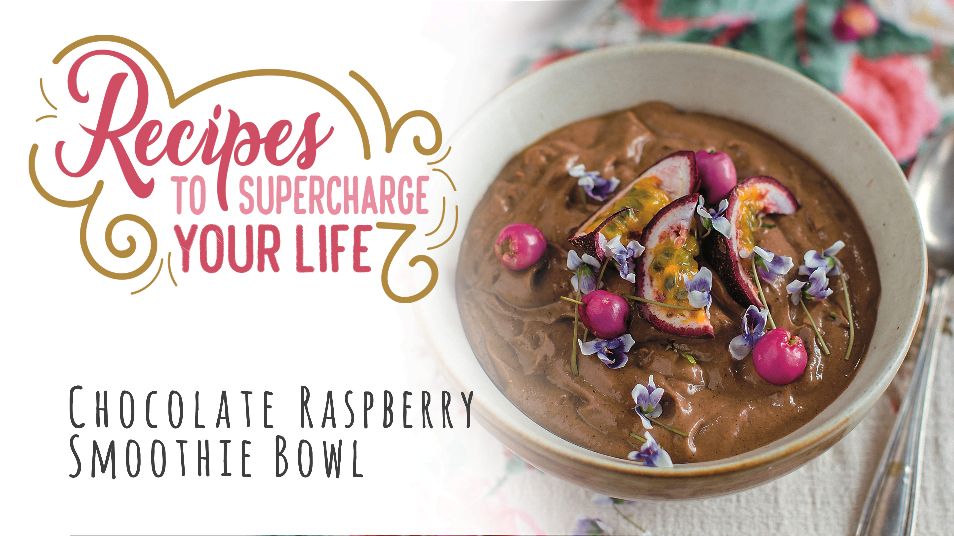Chocolate and Raspberry Smoothie Bowl