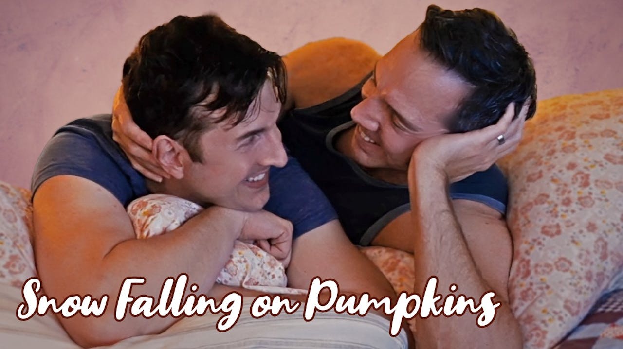 Snow Falling on Pumpkins