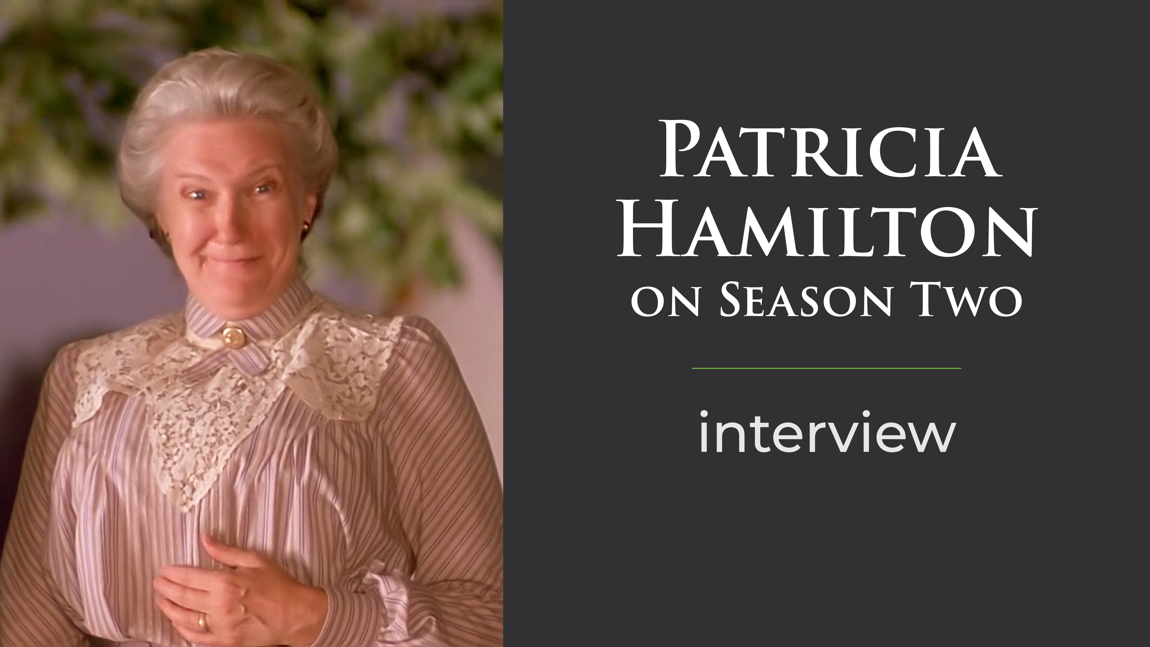 Patricia Hamilton behind the scenes of Season Two of Road To Avonlea