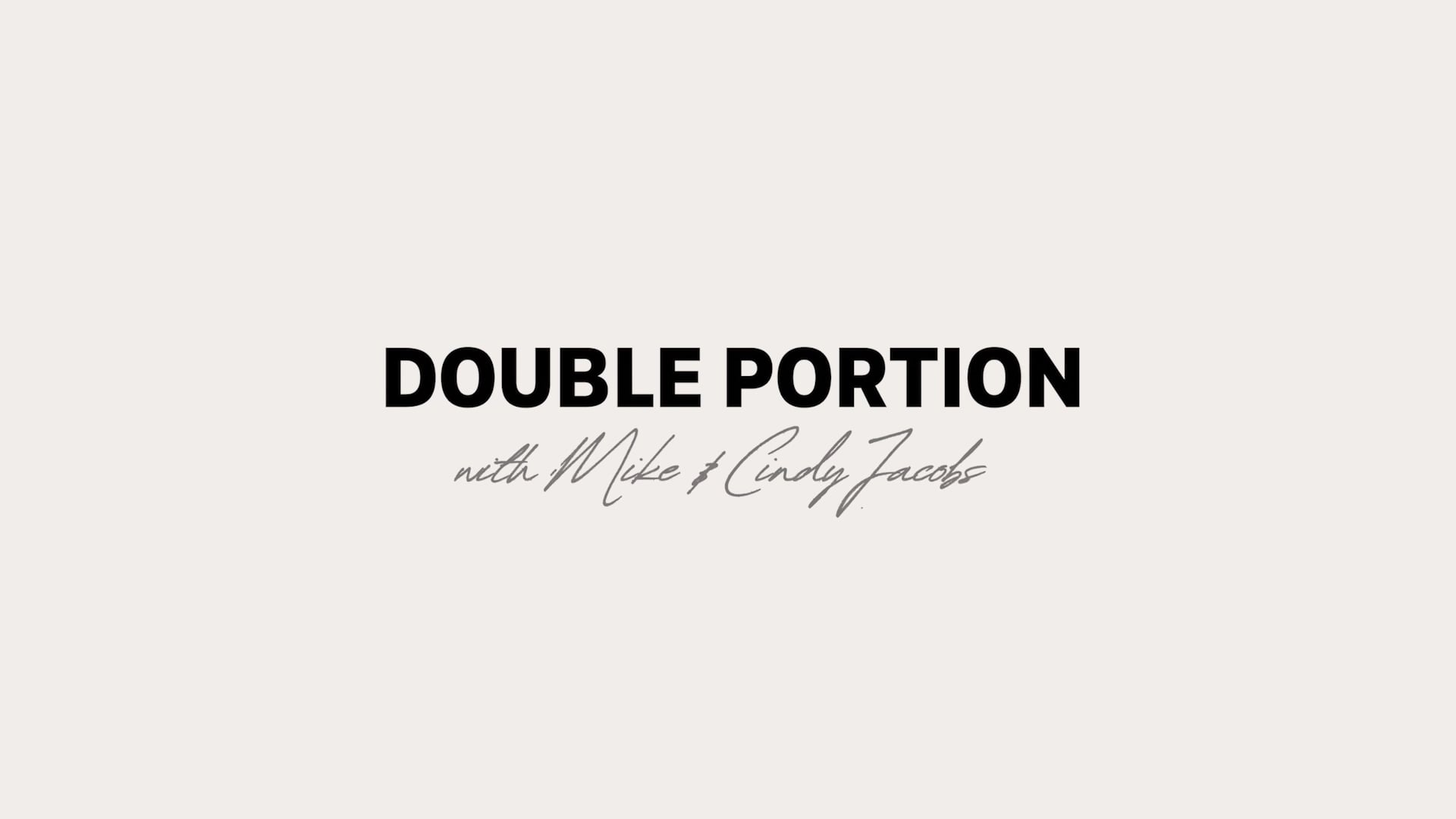 Doublr Portion WIth Barbara Yoder Pt.1