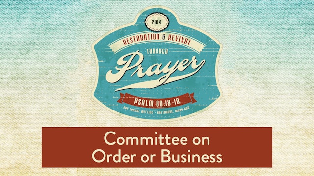 SBC14 | 4 - Committee on Order or Business