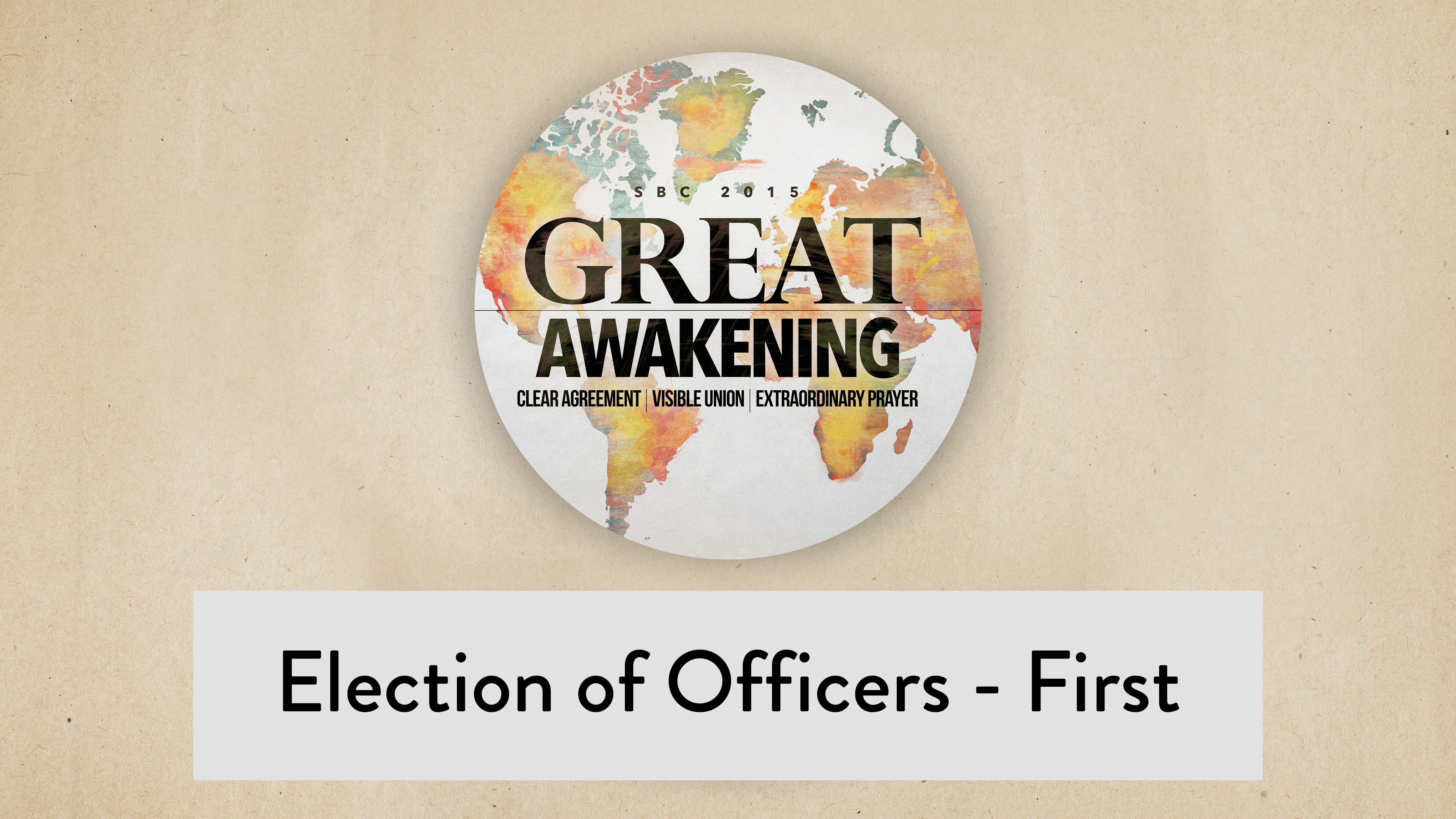 SBC15 | 20 - Election of Officers - First