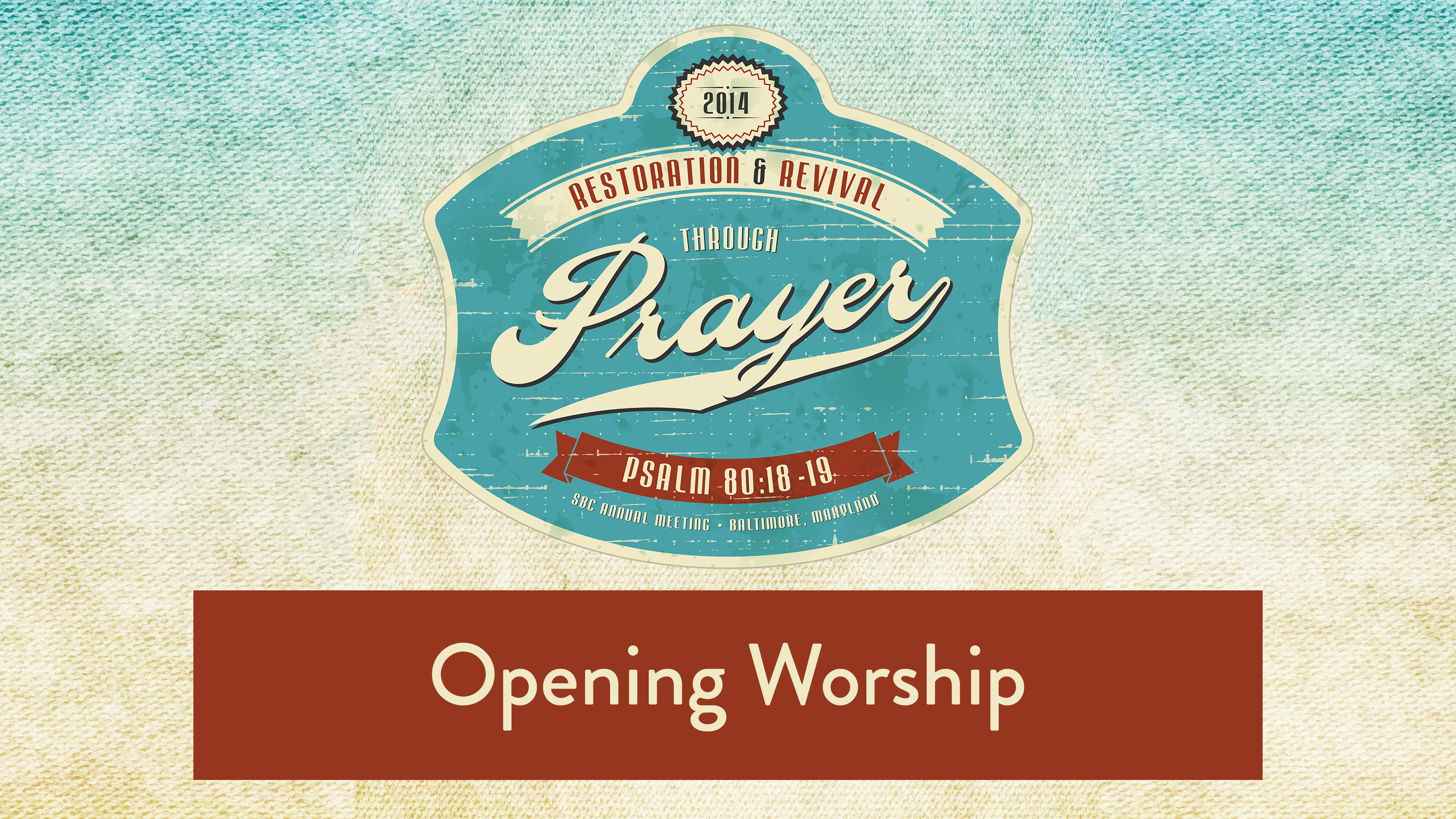 SBC14 | 1 - Opening Worship