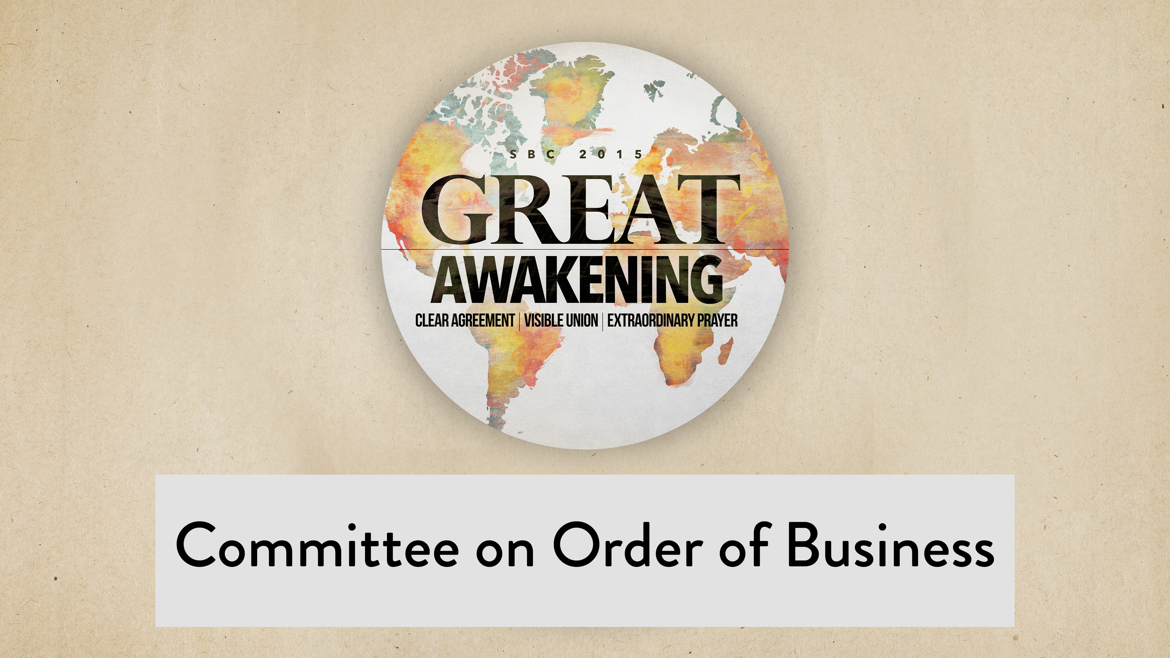 SBC15 | 3 - Committee on Order of Business