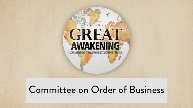 SBC15 | 3 - Committee on Order of Business