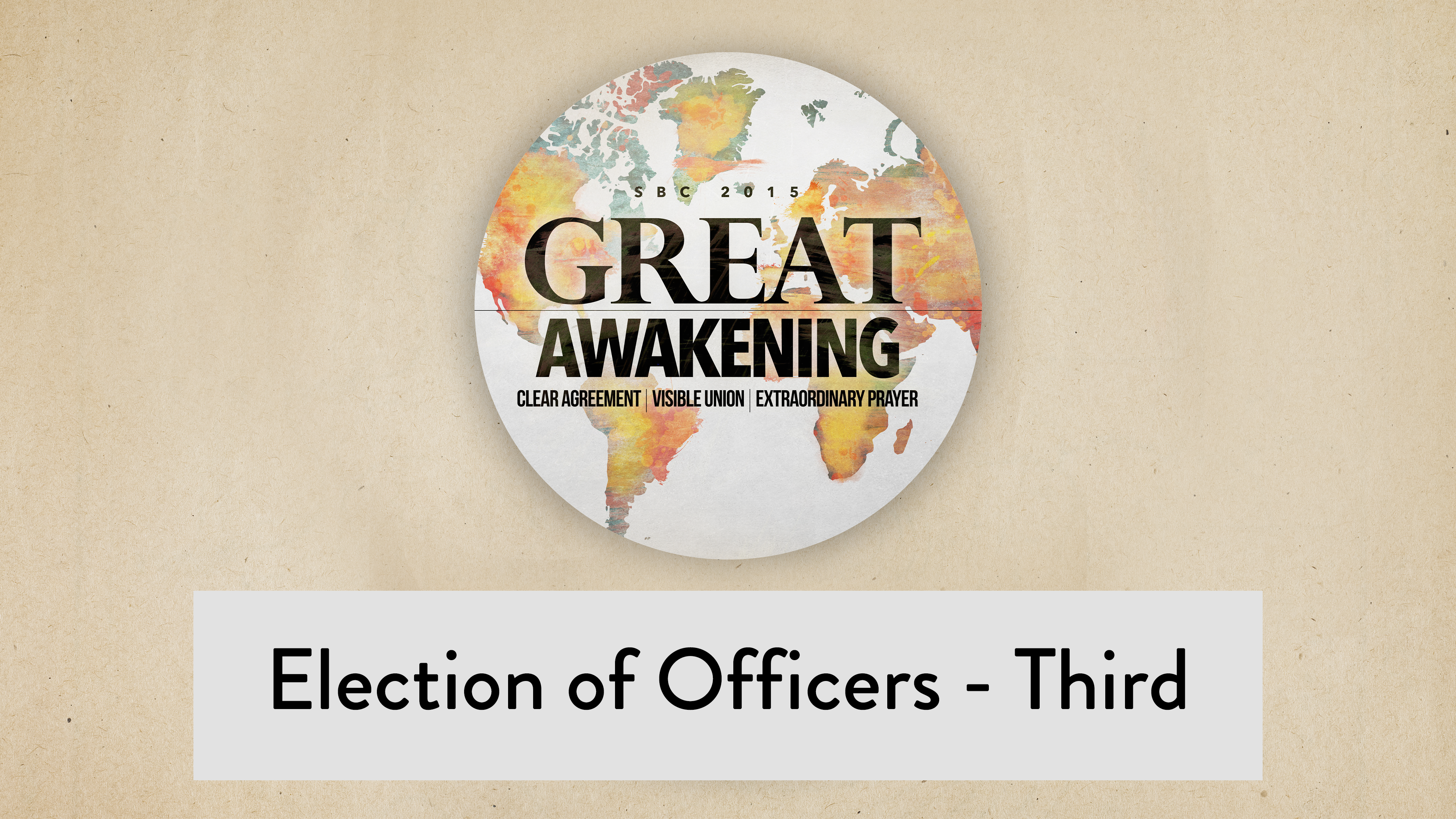 SBC15 | 29 - Election of Officers - Third