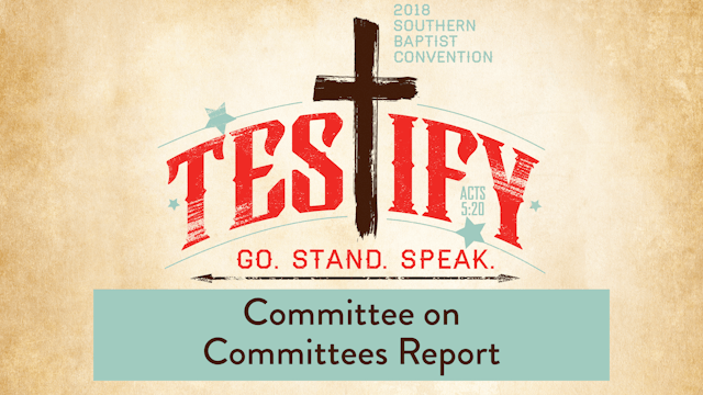 SBC18 | 23 - Committee on Committees Report