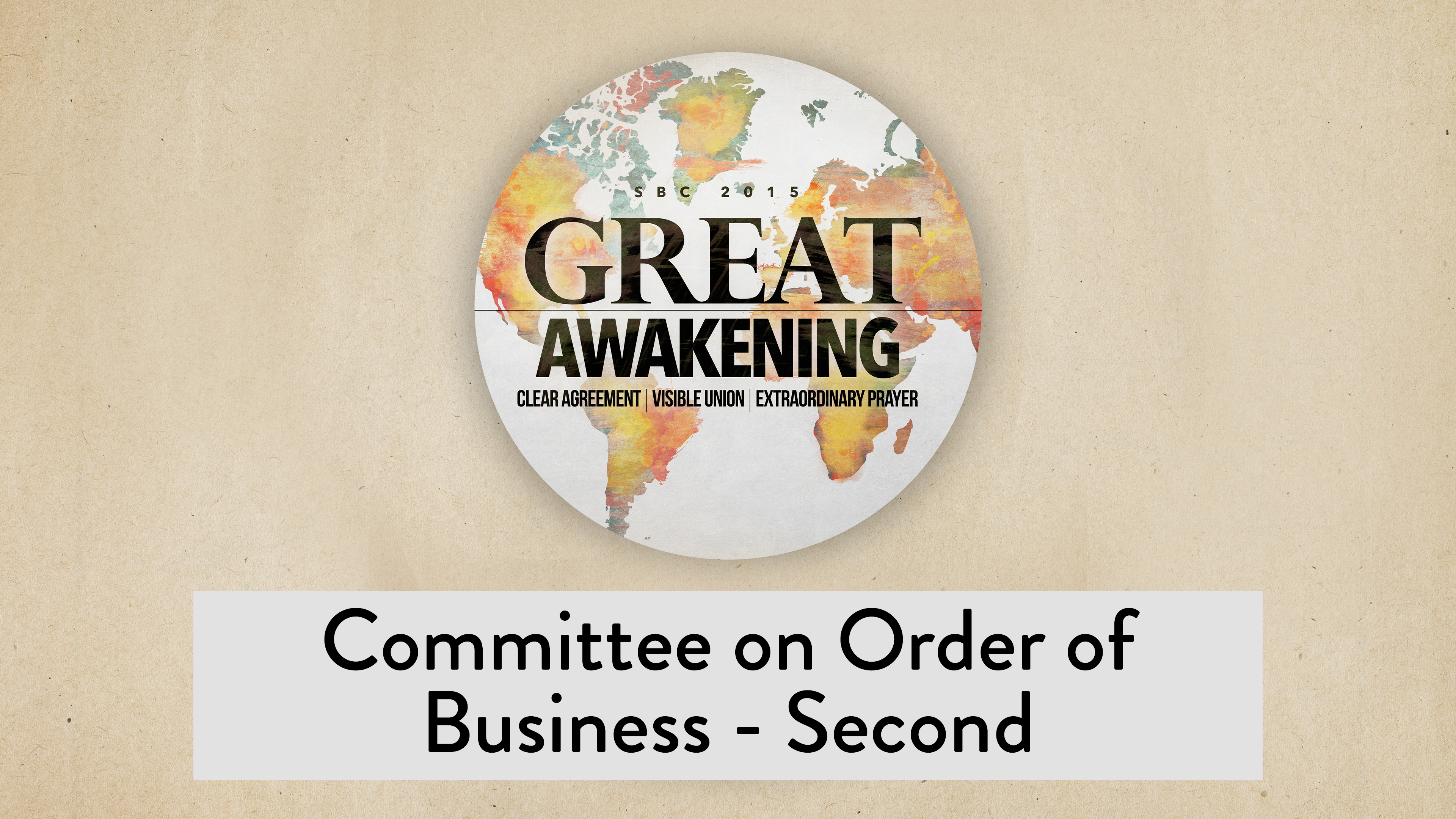 SBC15 | 28 - Committee on Order of Business - Second