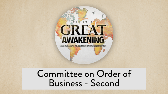 SBC15 | 28 - Committee on Order of Business - Second