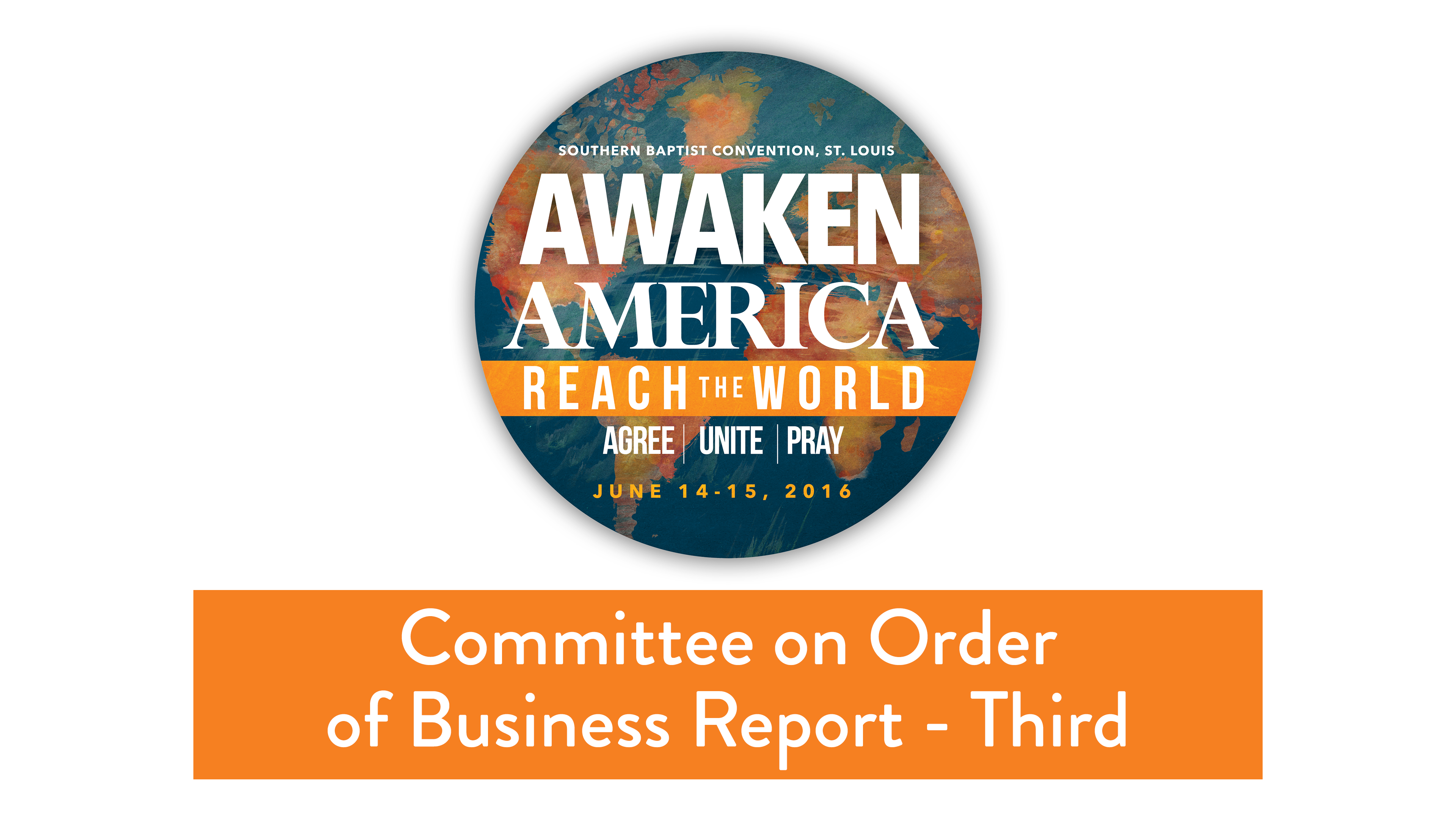 SBC16 | 33 - Committee on Order of Business Report - Third