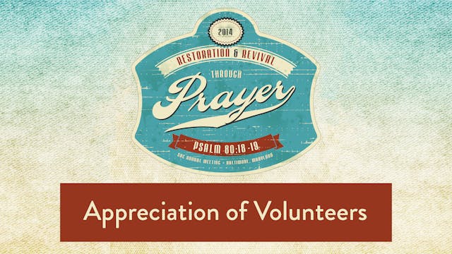 SBC14 | 6 - Appreciation of Volunteers