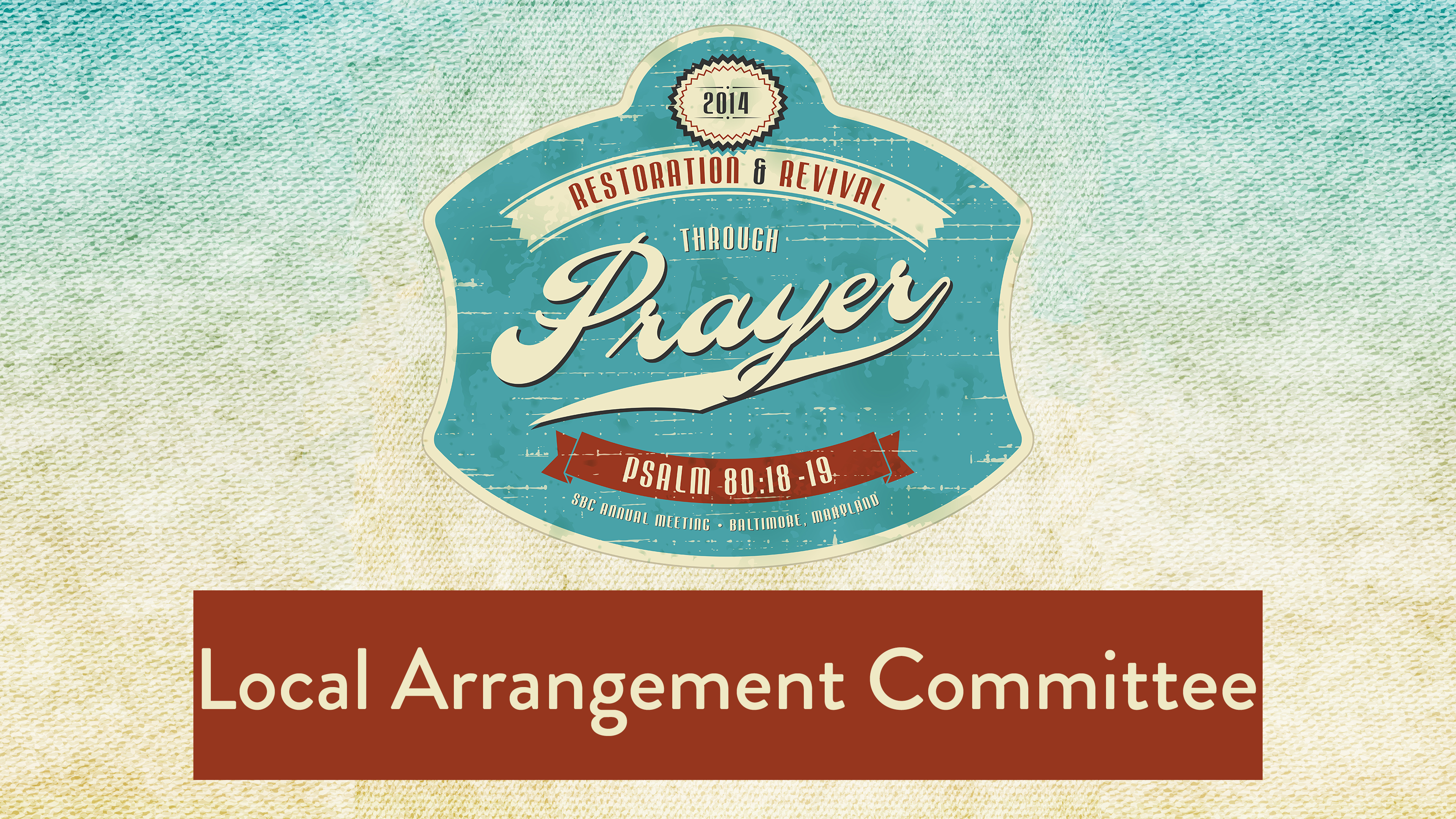 SBC14 | 5 - Local Arrangement Committee