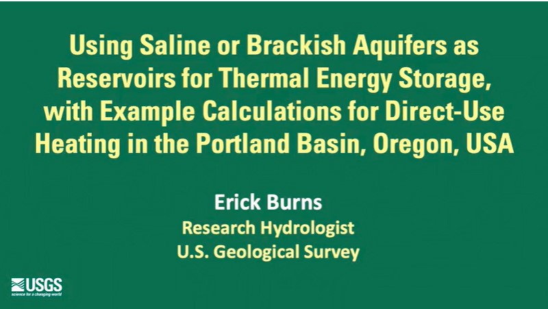 Using Saline or Brackish Aquifers as Reservoirs for Thermal Energy Storage 