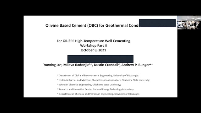 GR 2021 Cement Workshop: Day2, Part 2B