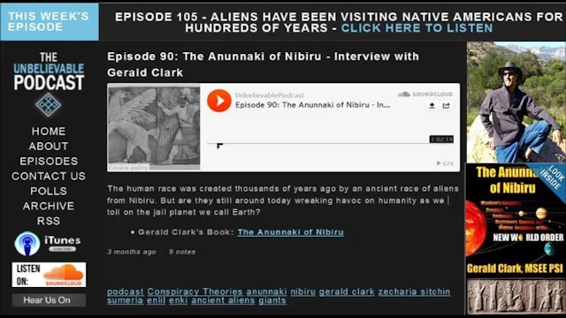 UNBELIEVABLE PODCAST THE ANUNNAKI OF NIBIRU - INTERVIEW WITH GERALD CLARK