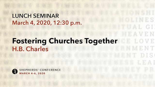 Lunch Seminar: Fostering Churches Tog...
