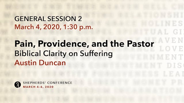 General Session 2: Pain, Providence, ...