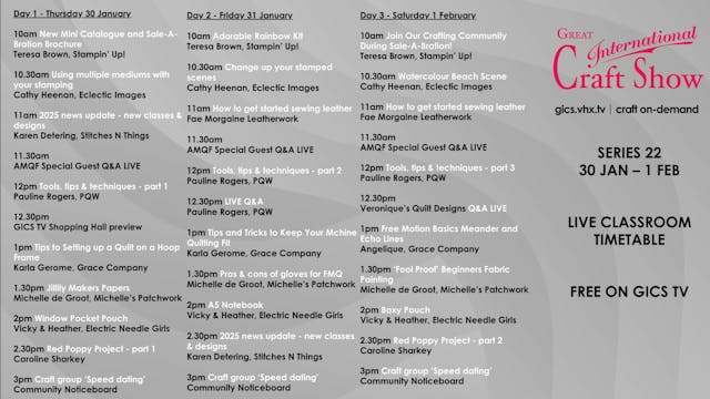 GICS22 - Live Classroom Timetable