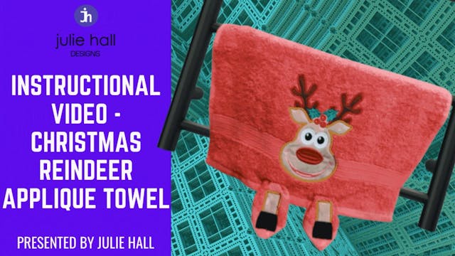 Christmas Reindeer Towel - Julie Hall...