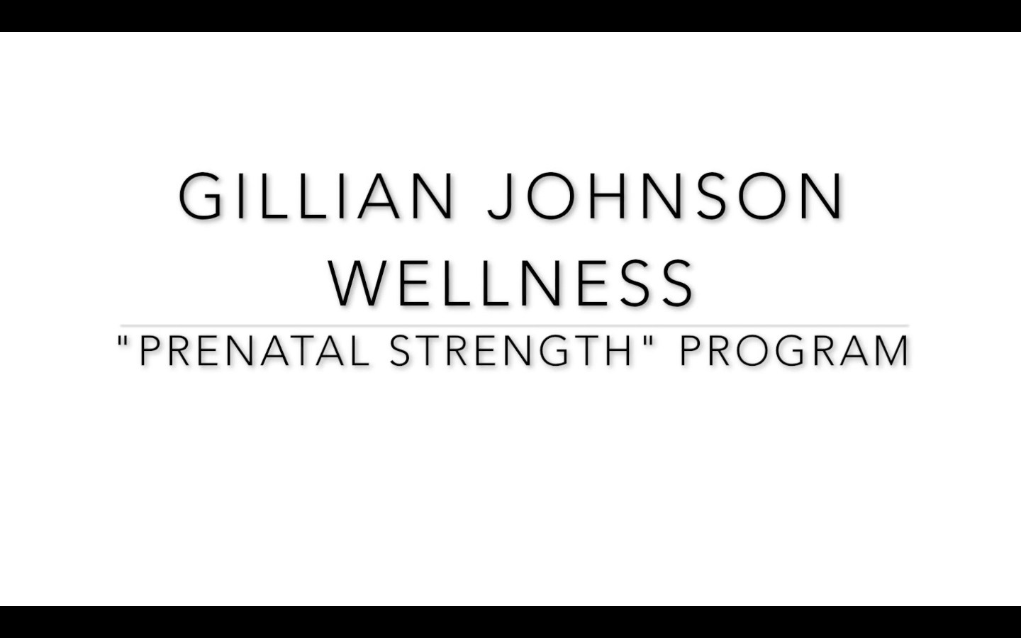 "Prenatal Strength" Program Intro