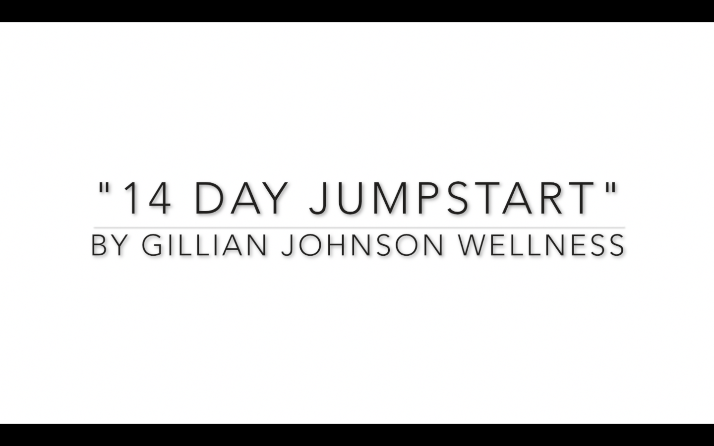 "14 Day Jumpstart" Program