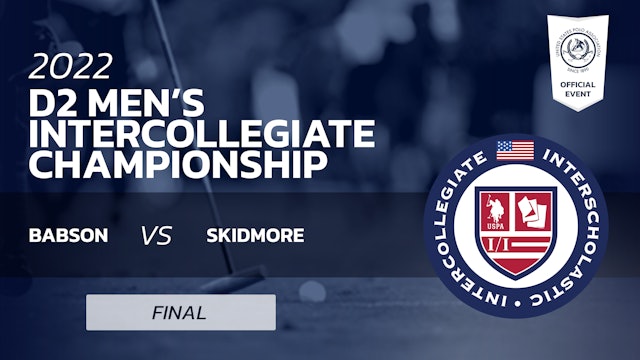 D2 Men's Intercollegiate Championship Final - Babson vs Skidmore