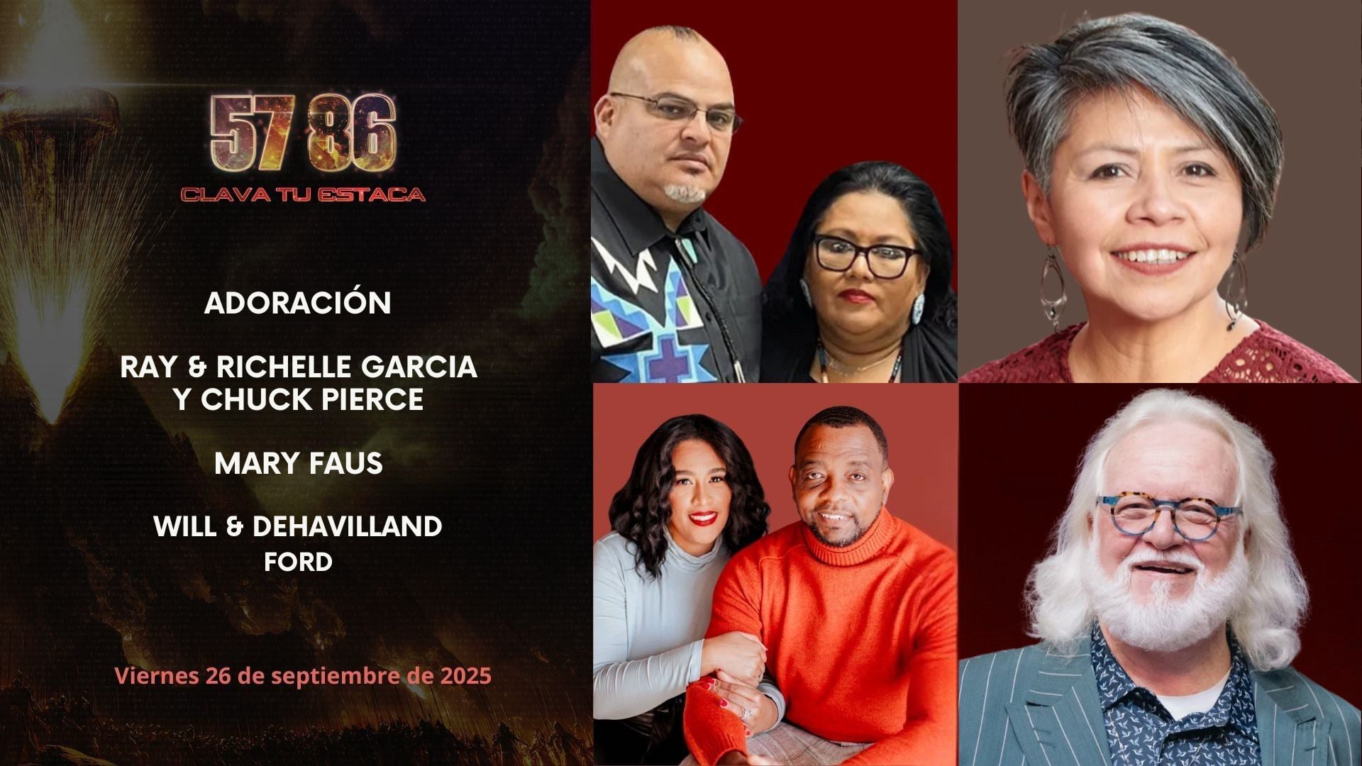 Cabeza del año 5786 Chuck Pierce - Ray y Richelle Garcia Will y Dehavilland Ford