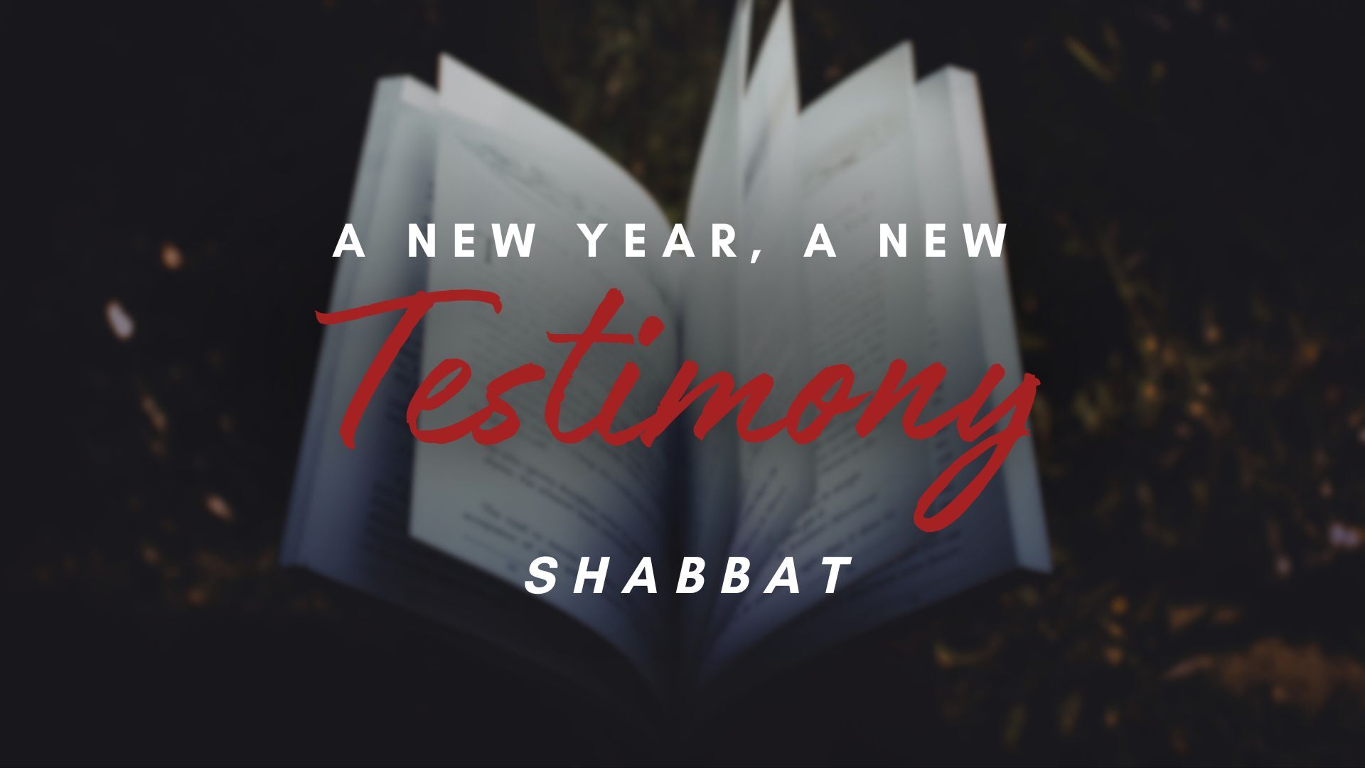 Shabbat: A New Year, A New Testimony! (1/10)