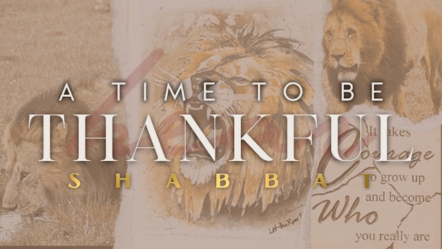 Shabbat: A Time to Be Thankful (11/24)
