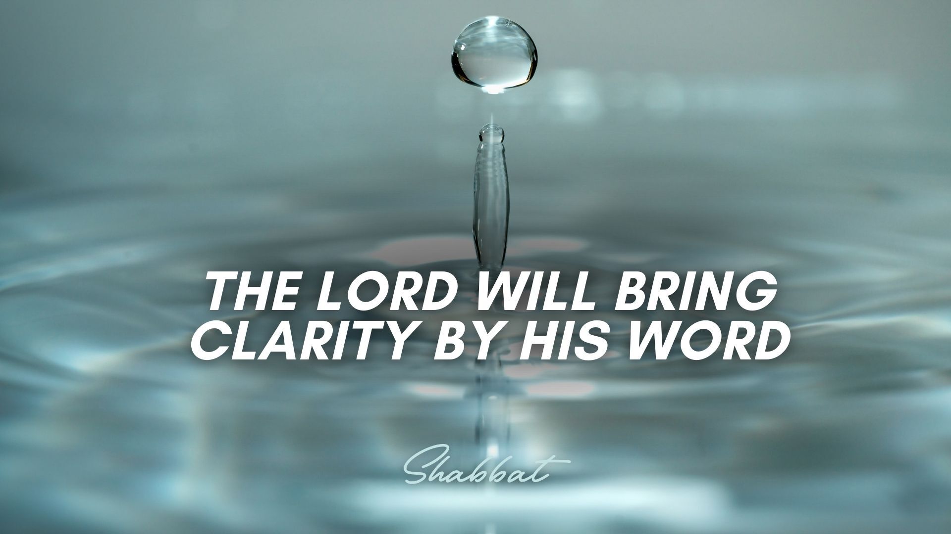 Shabbat: The Lord will bring Clarity by His Word (3/13) 6 PM