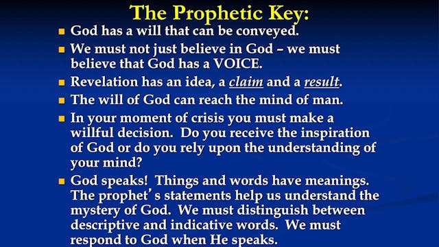 A Deeper Look at the Prophetic