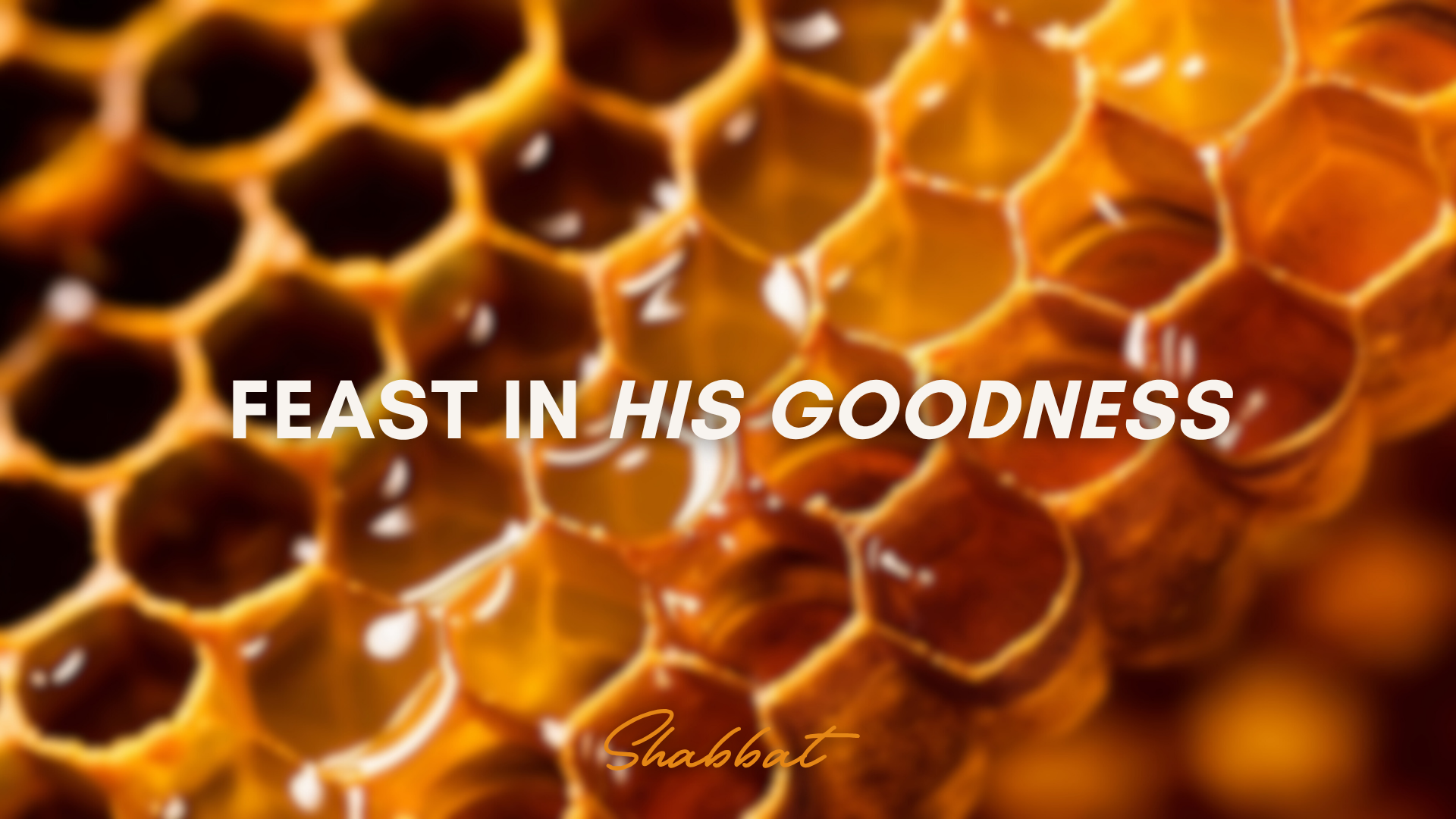 Shabbat: Feast in His Goodness (10/10)