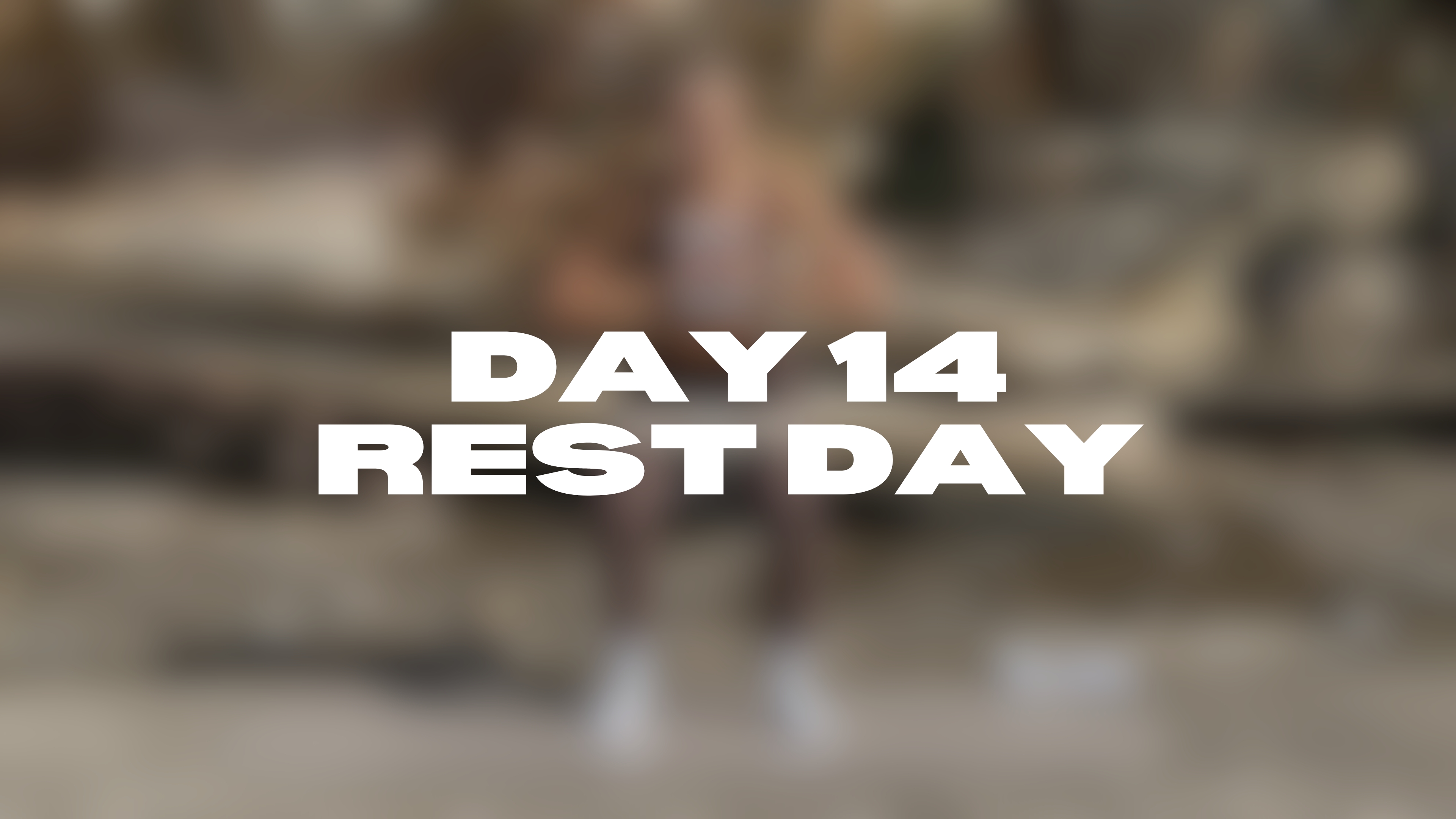DAY 14 I REST DAY