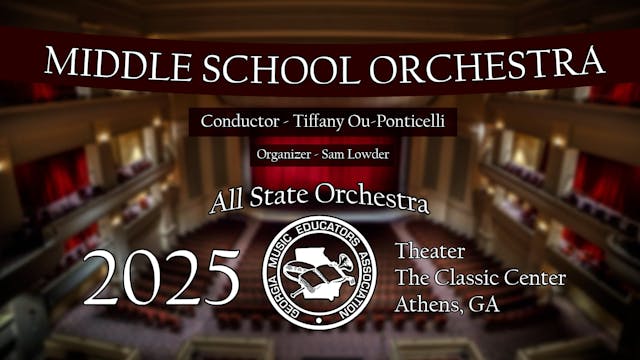 2025 All State Middle School Orchestra Tiffany Ou-Ponticelli
