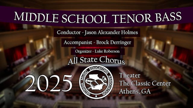 2025 All State Middle School Tenor Bass Chorus