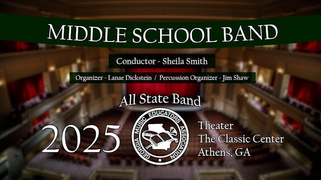 2025 All State Middle School Band Sheila Smith